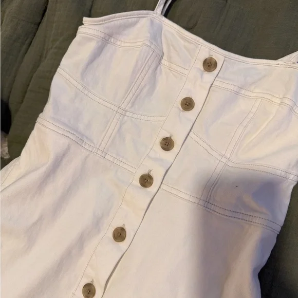 Target White Button-Front Midi Dress - Picture 2 of 2